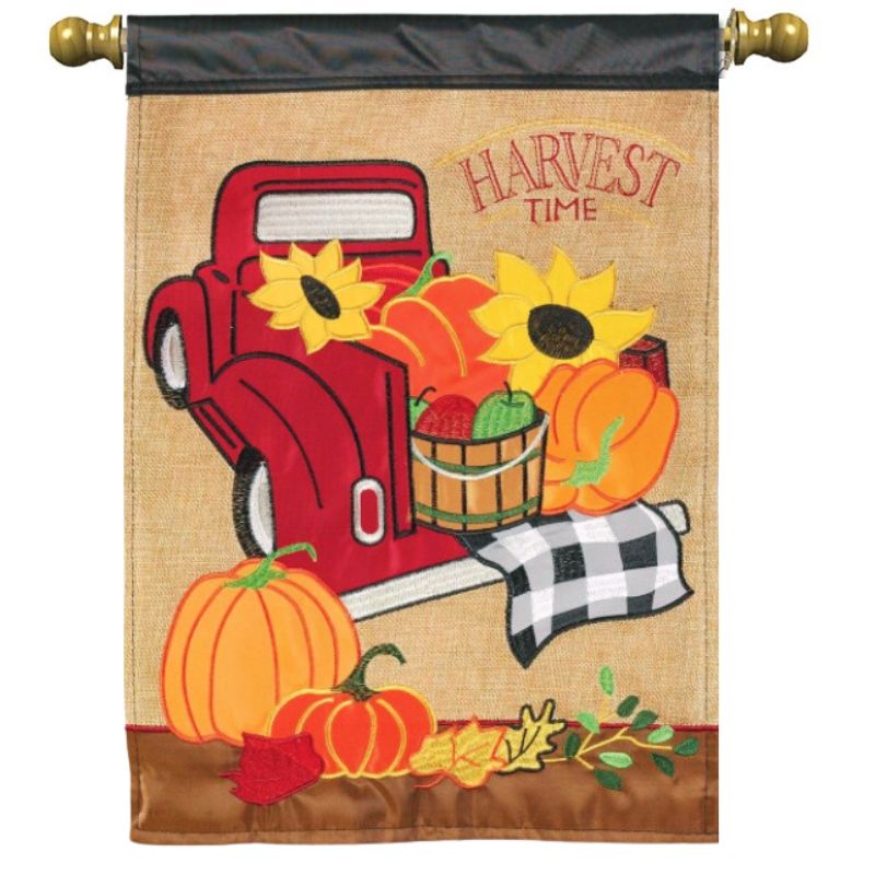 Harvest Time Truck House Flag